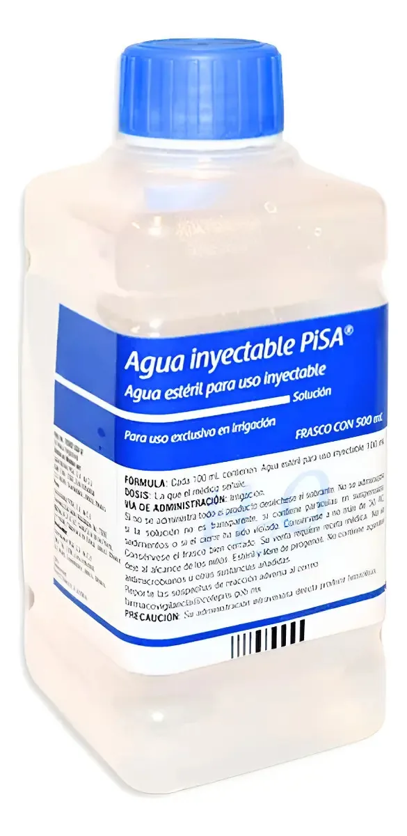 Água injetável exclusiva de Pisa para irrigação 500 ml
