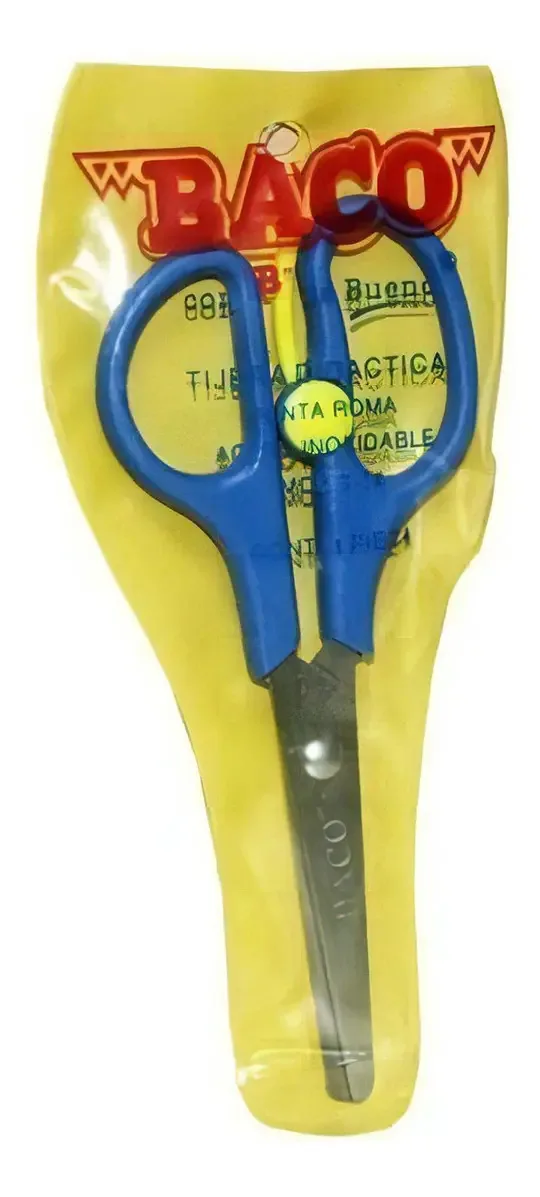 Tesoura didática de plástico com 5 alças - Baco Tj007 /v