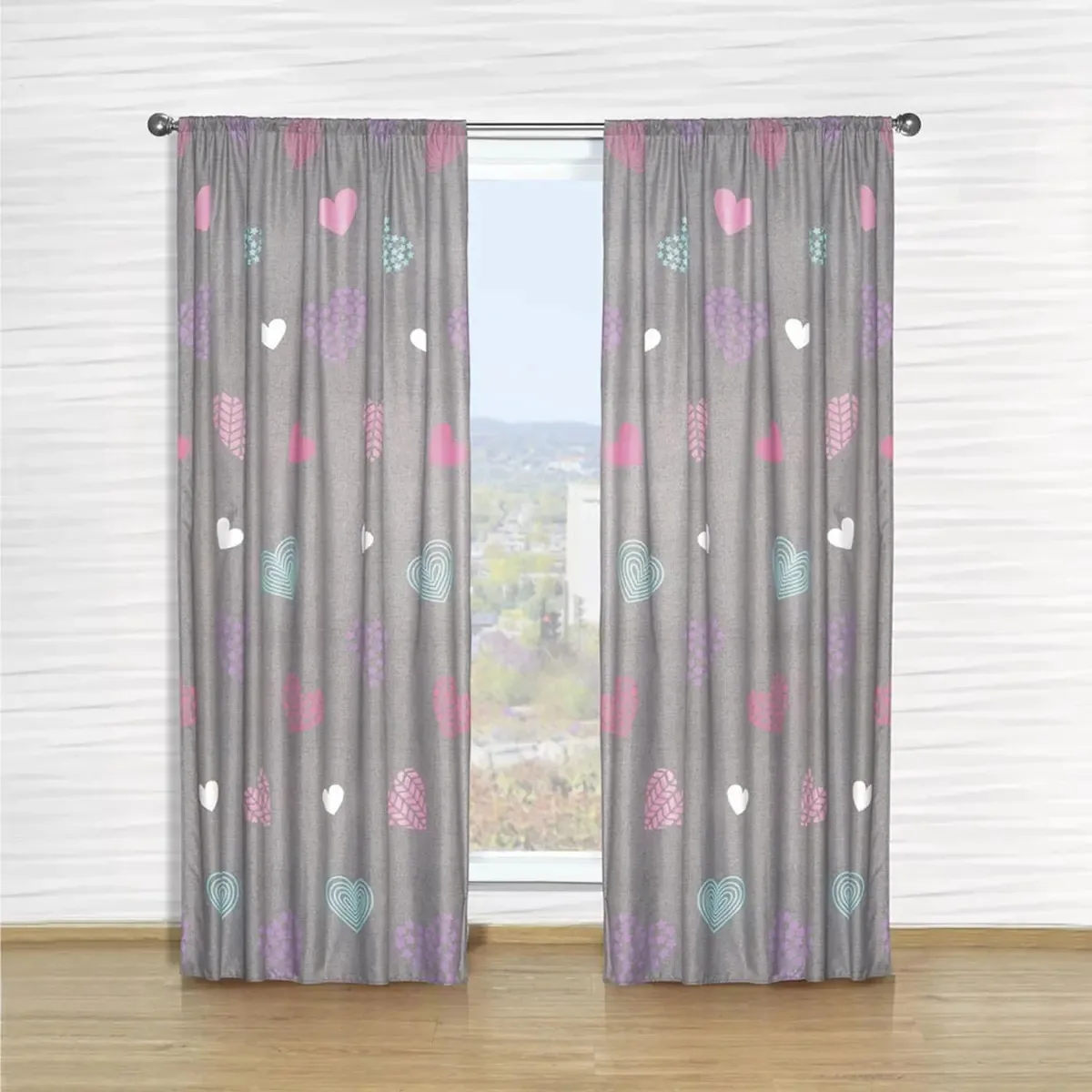 Cortinas Amore Grey Transparência Média 1,30 X 2,20