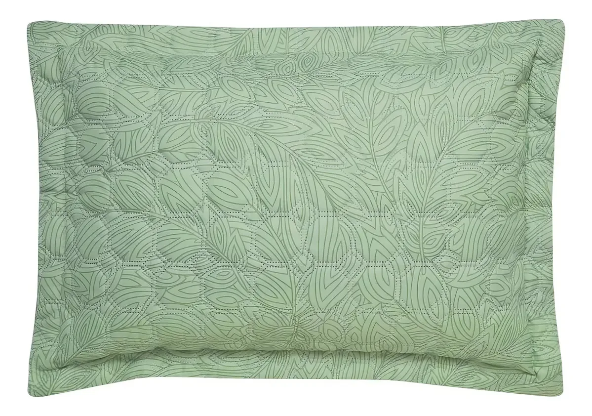 2 fronhas ultrassônicas decorativas em verde Ficus