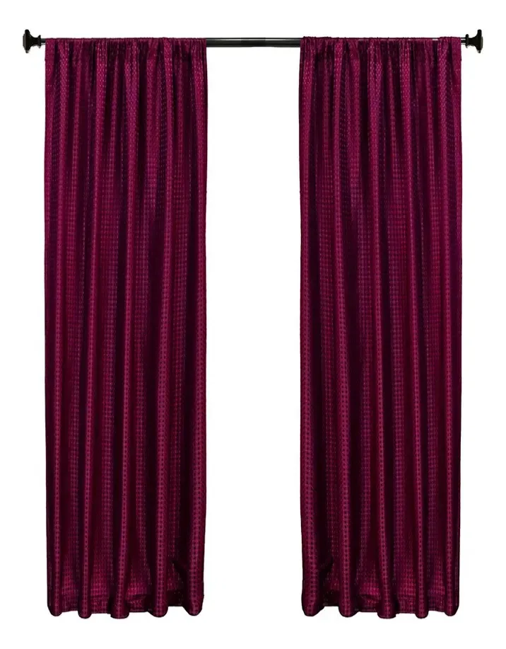 Cortinas jacquard Violet Wine Balls