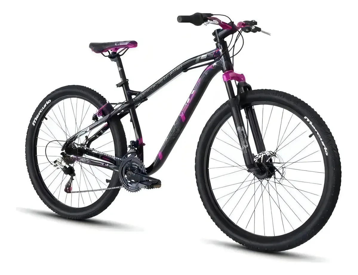 Bicicleta Mercurio Ranger R26 preto-rosa 20153 cor preta