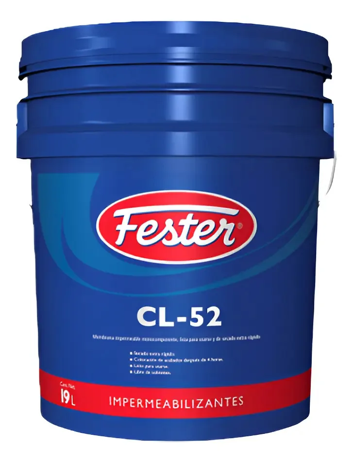 Impermeabilização Fester Cl-52 para banheiros e terraços com acabamento em azul fosco