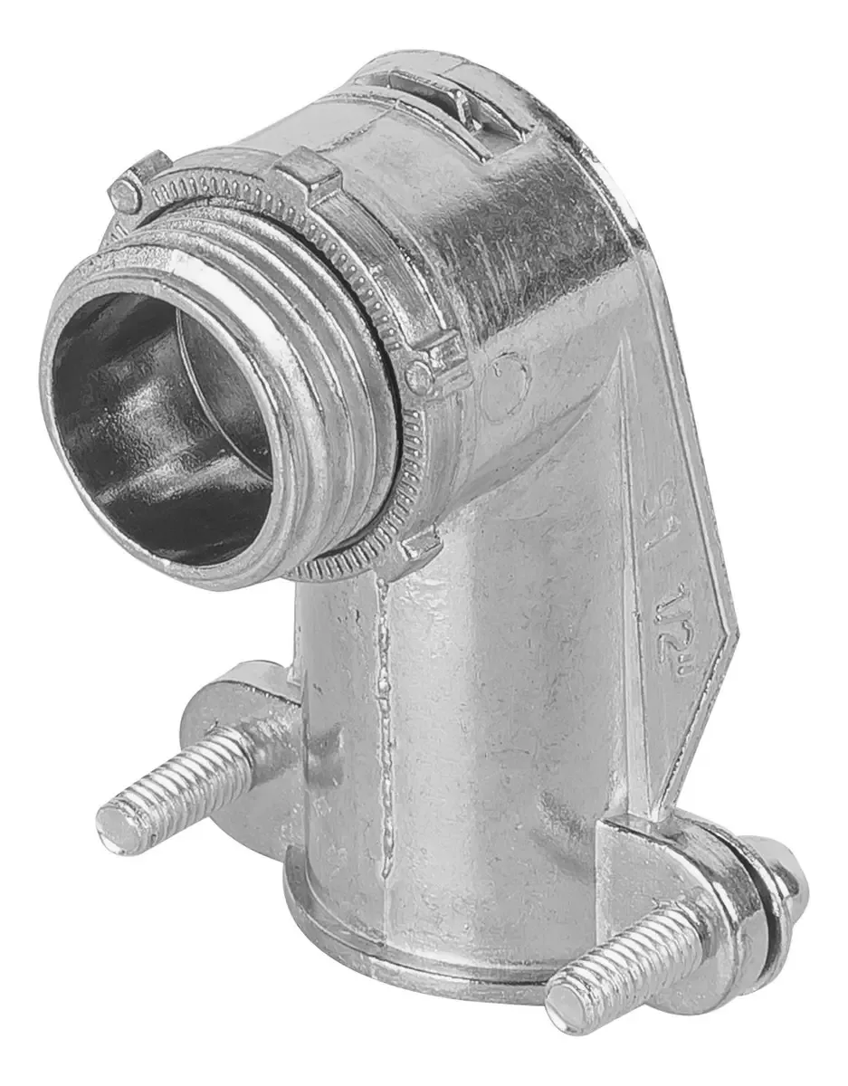 Conector Curvo 1/2in Para Tubo Flexible Metálico Volteck