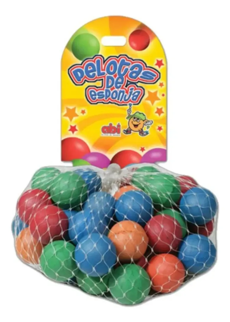 50 peças de bola de esponja de satélite de 1 1/8 polegadas Abi Colors Color Colors