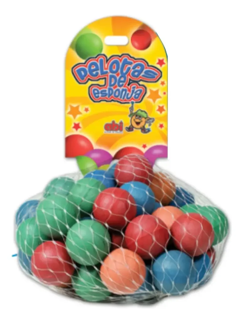 50 peças de bola de esponja de satélite de 1 1/4 polegadas Abi Colors Color Colors