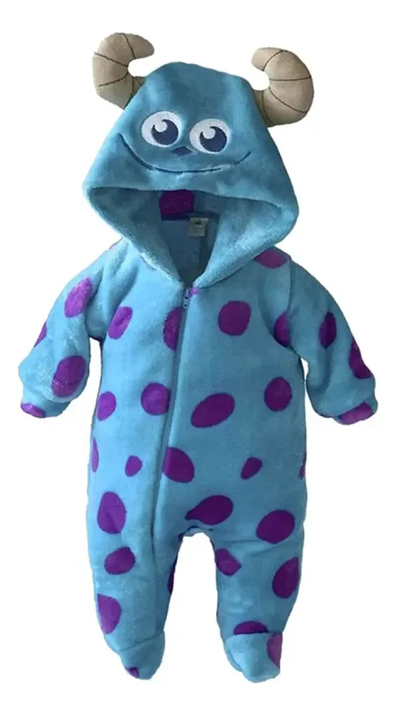 Conjunto de 3 macacões Disney Sulley, Alien, Sulley Blue 12-18 M Lisa