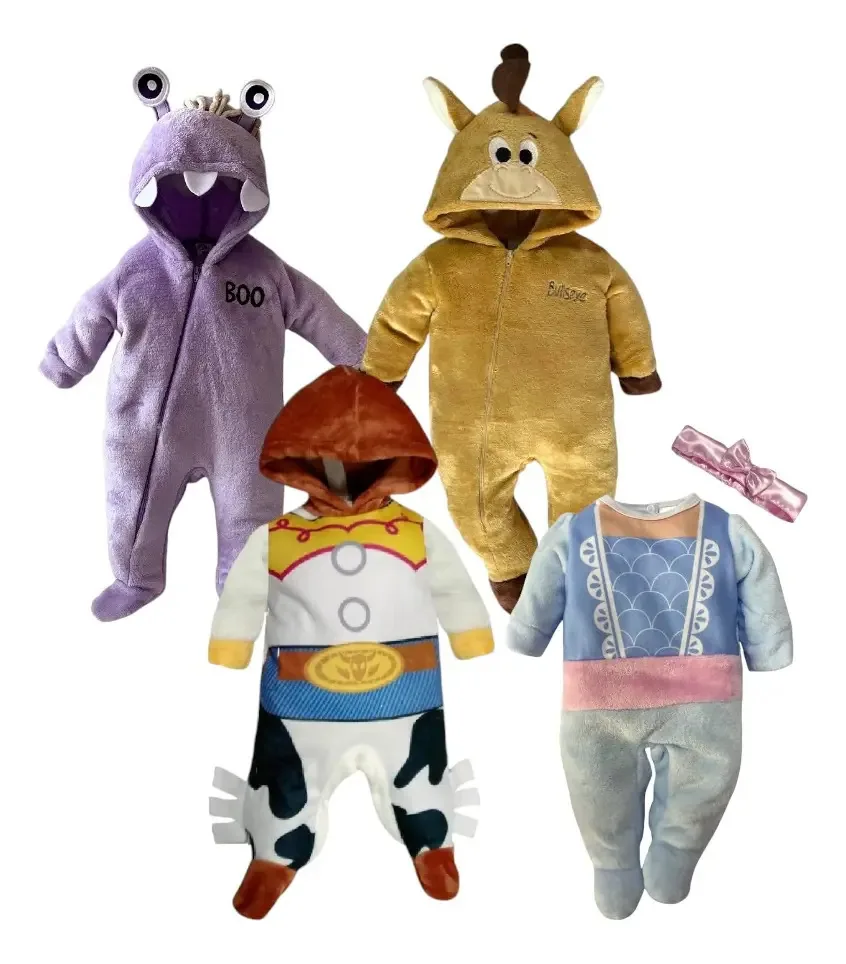 Conjunto de 4 macacões Disney Jessie, Bullseye, Boo, Boo Pee Lila 0-3 M Lisa