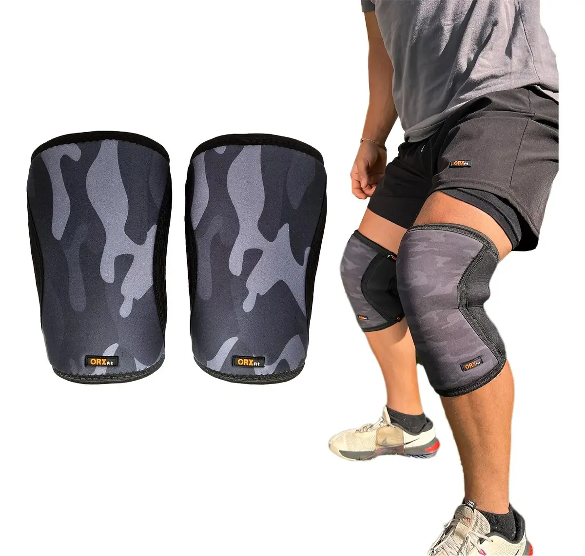 Joelheiras Crossfit Orx Color Black Camo Size M