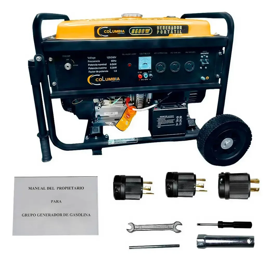 Gerador portátil Columbia CLB7500E de 6,5 kW