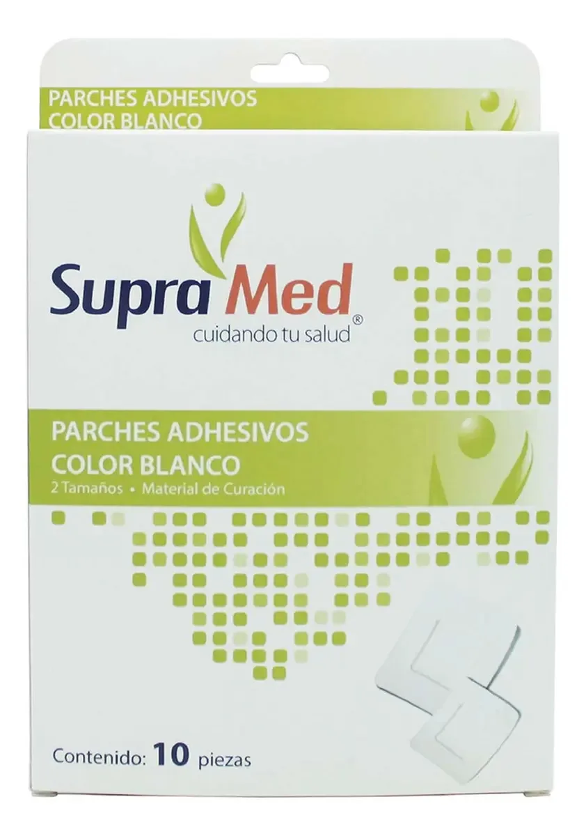 Curativos Adesivos SupraMed Cor Branca 2 Tamanhos Caixa com 10 Unidades
