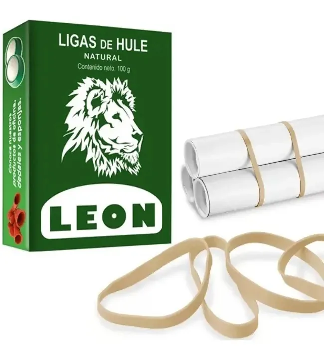 Ligas grossas de borracha de cor natural #64, 300g
