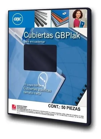 Capas para encadernação de letras simples Gbc P3563 50 peças