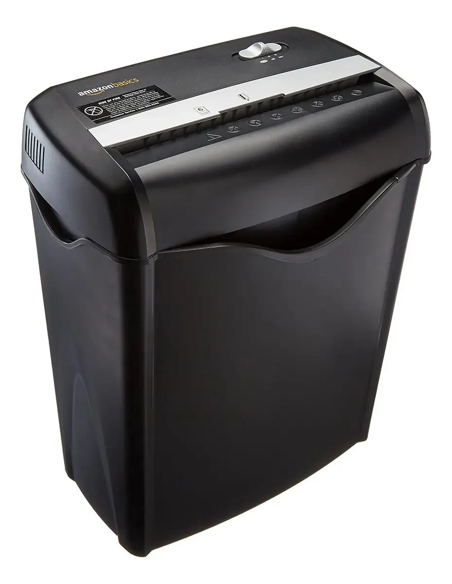 Triturador de papel industrial preto Basics AS662c