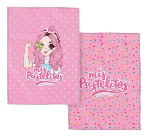 Conjunto de 2 toalhas de cozinha superabsorventes - My Cupcakes