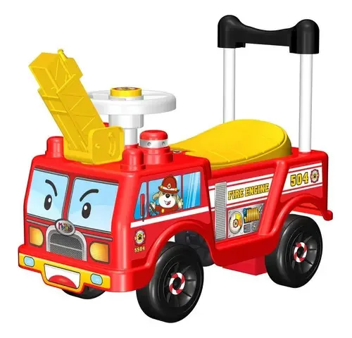 Impulsor de caminhão de bombeiros montável Mytoy Red