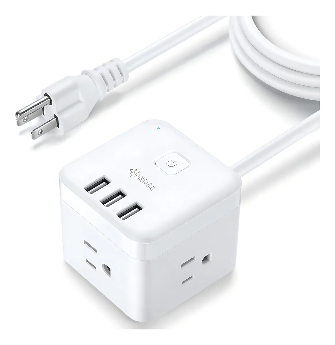 Cabo USB Multitoma Smart Plug de 3 soquetes e 3 portas 1,5 m/1875 w Innovo