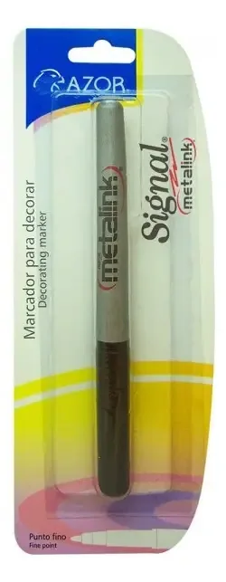 Marcadores metálicos permanentes Azor Silver Fine Dot