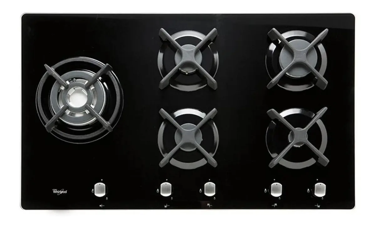 Fogão cooktop com alimentação gás - Whirlpool AKT935NB cor preto - 5 queimadores