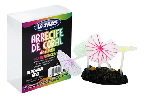 Decoração de cores variadas de recifes de coral fluorescentes