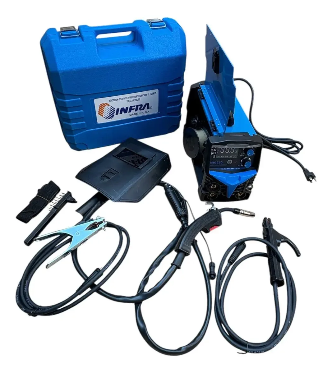Máquina de solda Infra Walder 250 Multiprocess 110 e 220 cor azul