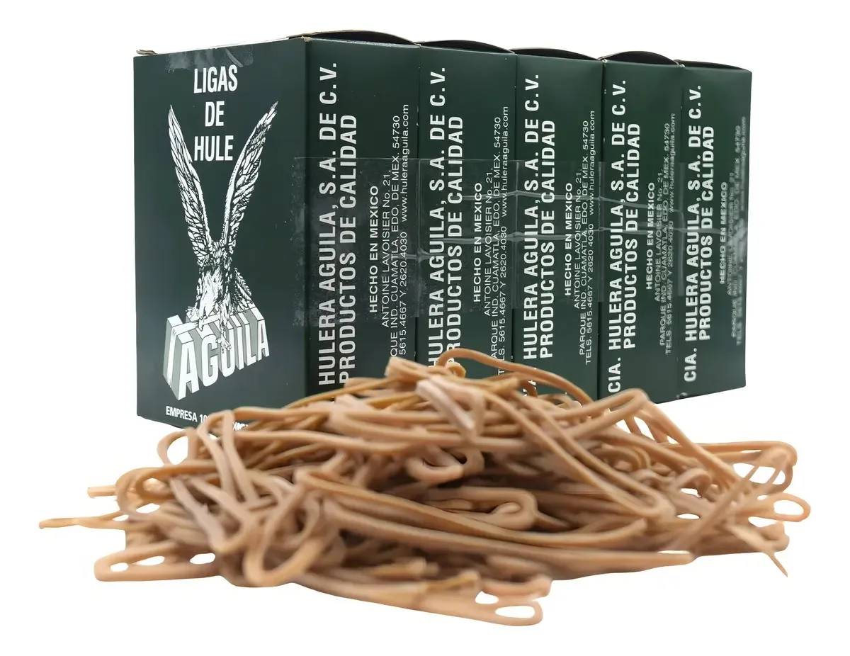 Ligas de borracha Aguila de 500 gramas, cor natural nº 18