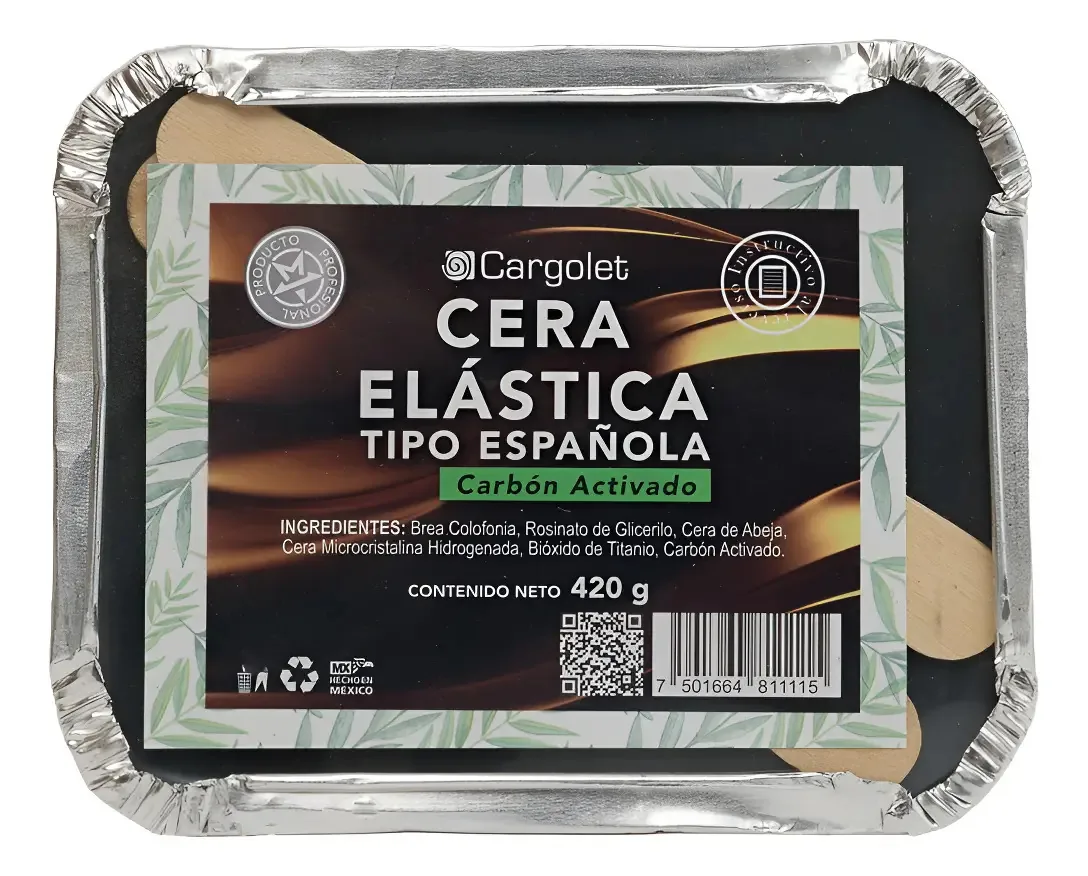 Cera Elástica Cargolet Carvão Ativado 420g Barbearia Premium