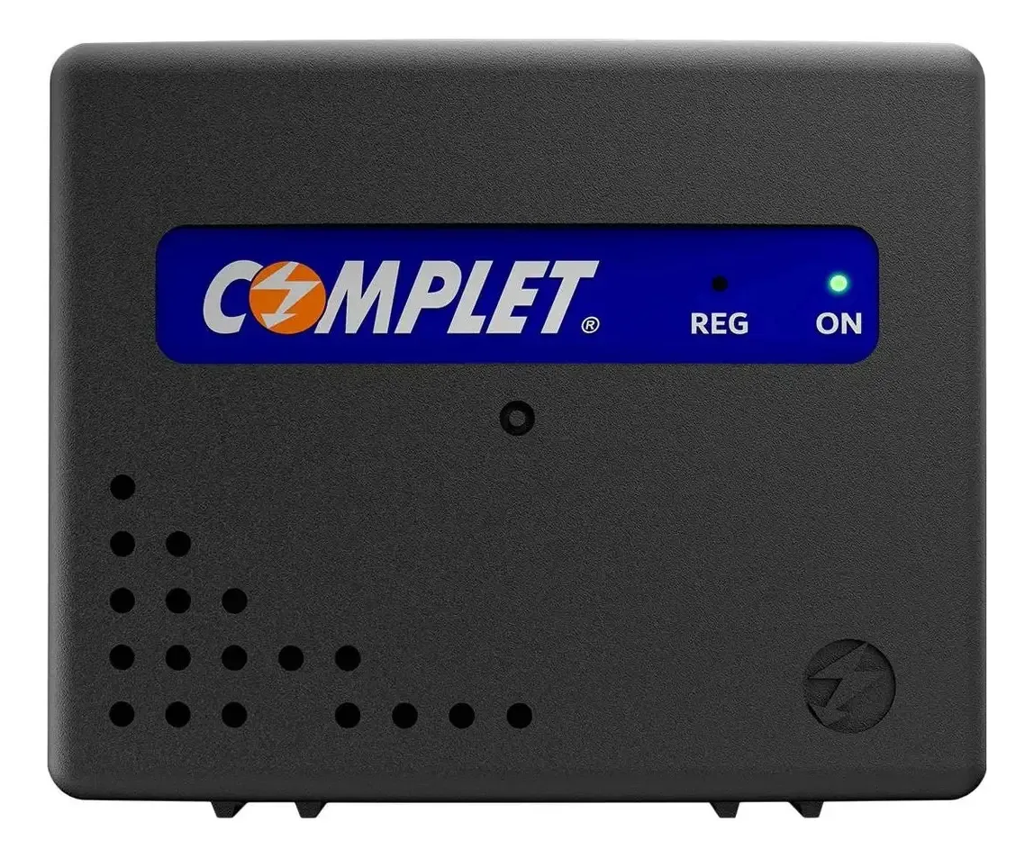 Regulador de tensão Complet Rplus 3200 1600w 8 contatos preto