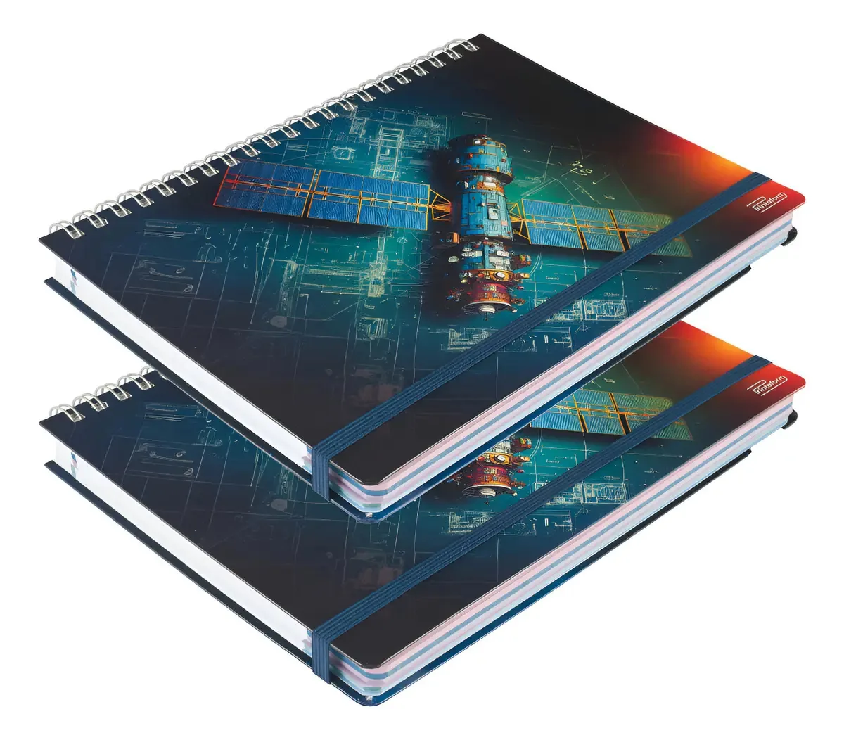 Caderno Profissional Universitário Printaform Espacial 2 Pçs Cor Satélite Linha
