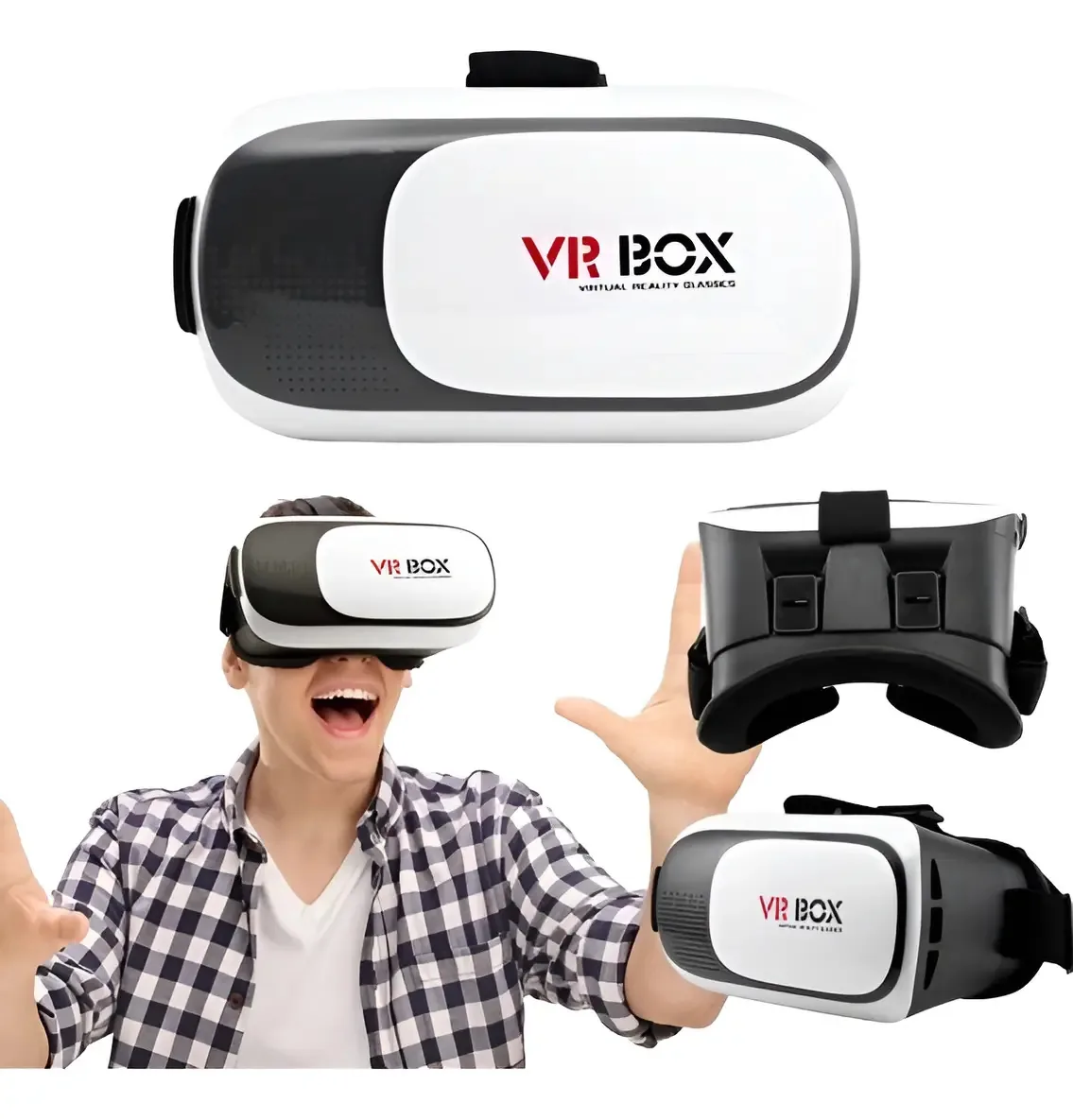 Óculos de realidade virtual brancos de 2ª geração VR Box para celular