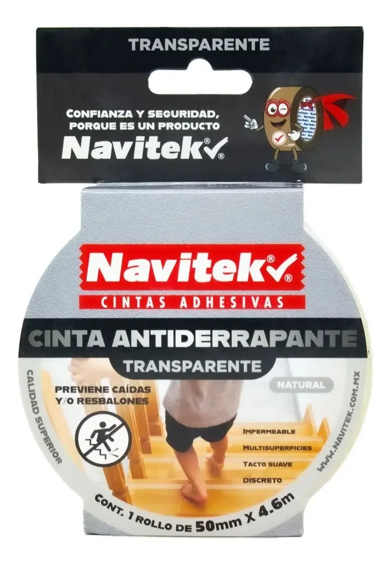 Fita antiderrapante transparente Navitek 50 mm x 4,6 m