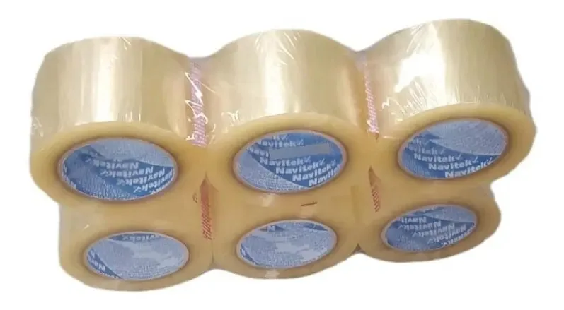 24 fitas de embalagem transparentes Navitek 72mm