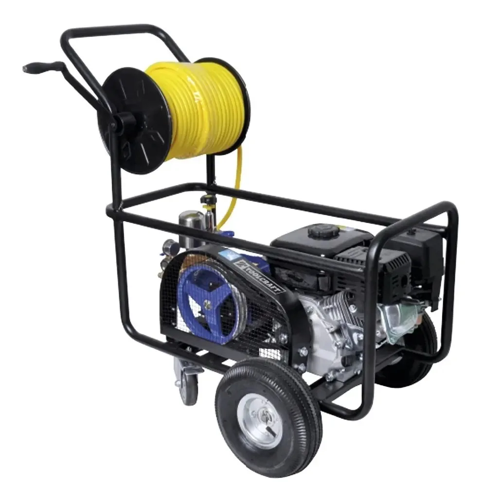 Fumigador de motor a gasolina Toolcraft Tc5344 de 6,5 Hp 196c.c, cor preta