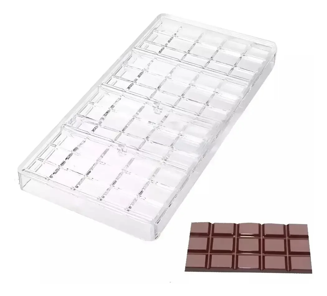 Moldes de chocolate em policarbonato Moldes em barra de chocolate branco
