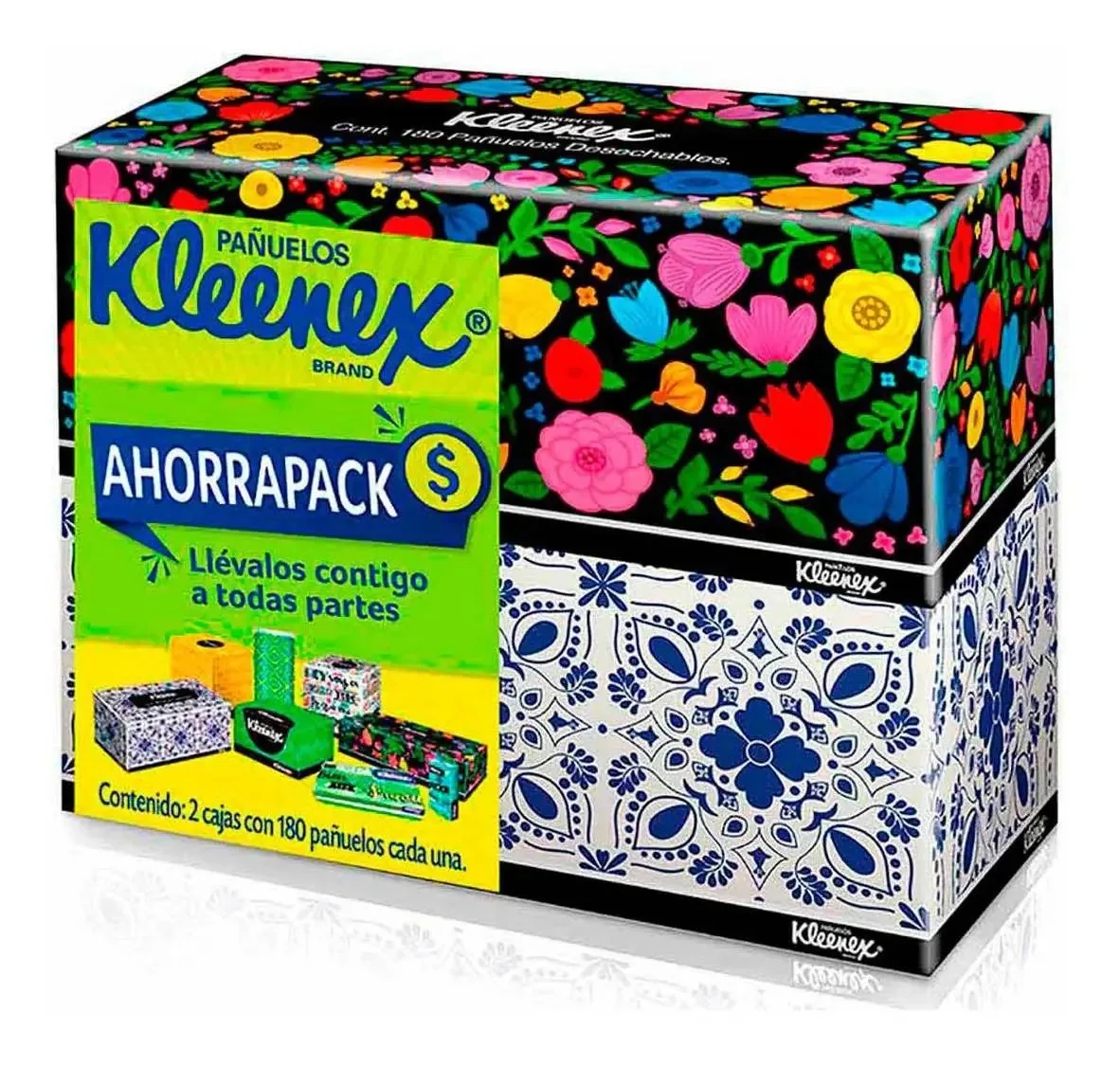 Lenços Faciais Kleenex 2 Caixas de 180 Lenços