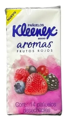 Lenços Descartáveis Kleenex Aromas Frutos Vermelhos Com 14