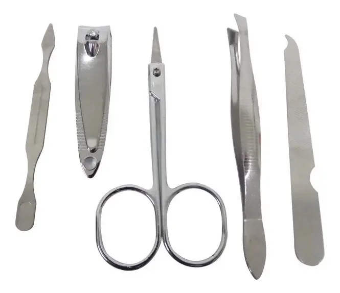 Estojo de kit fluorescente para manicure e pedicure Lobo, 6 peças