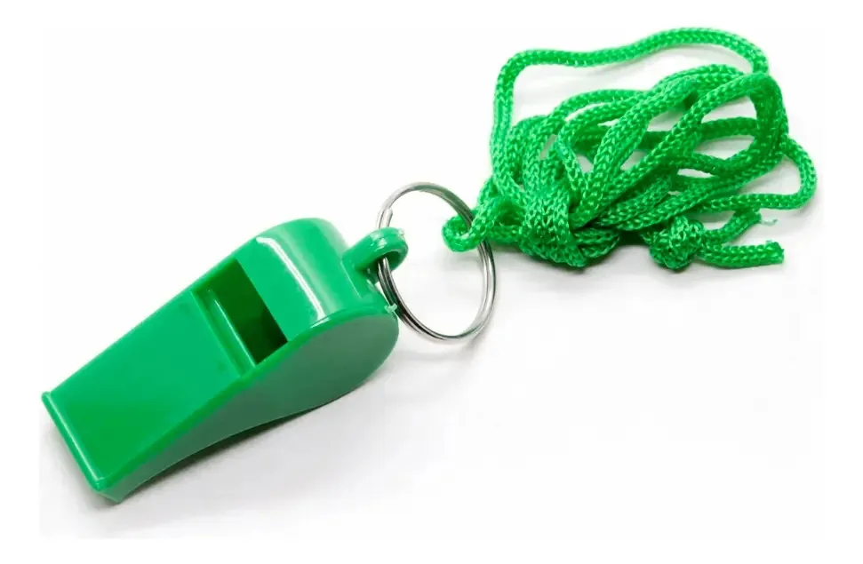 Apito Brigadista com cordão, cores: verde