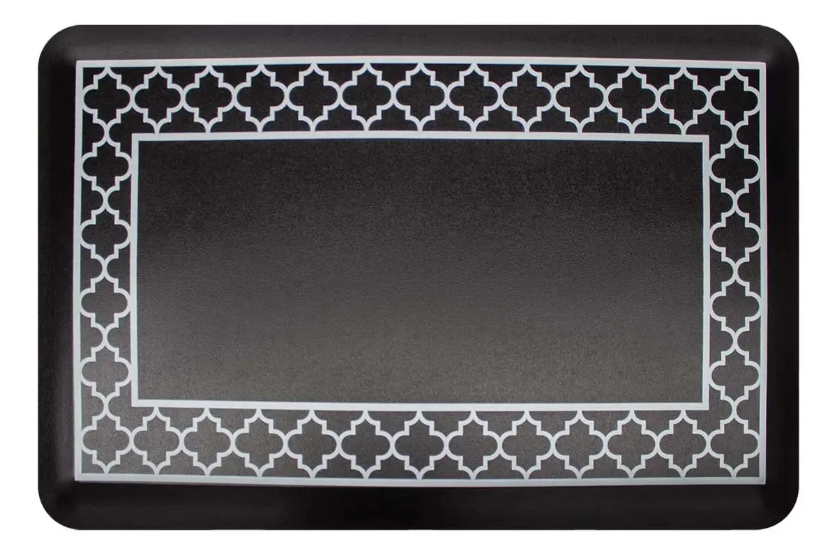 Tapete de cozinha Dib Antifadiga Moldura de cozinha 51x81 cm de largura 51 cm Cor Preto Design de tecido Preto Comprimento da moldura 81 cm