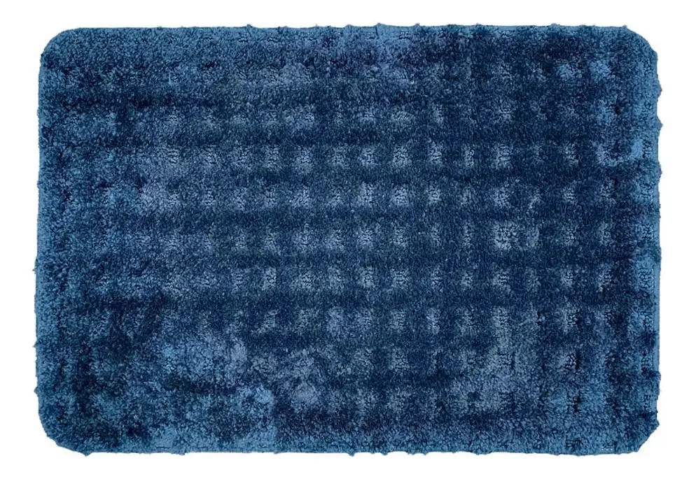 Tapete de banho Dib Waffle Tapete de banho azul escuro de 40 x 60 cm
