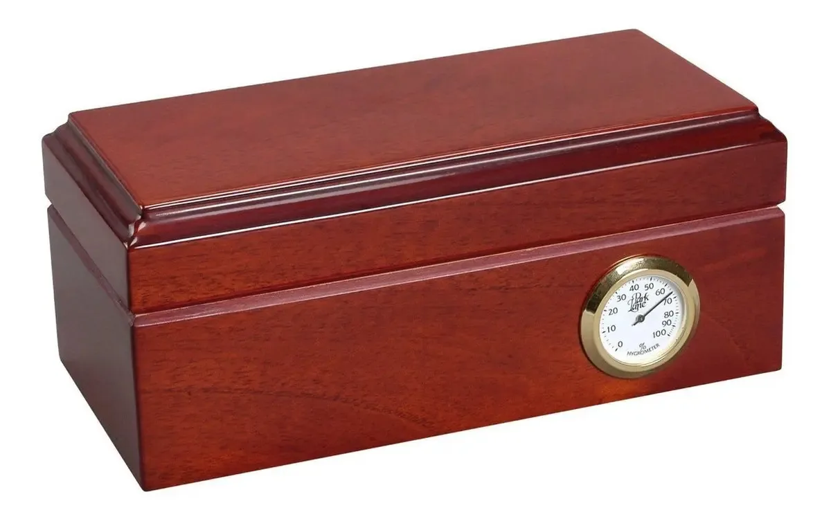 Umidificador de viagem para 12 charutos em cor de mogno