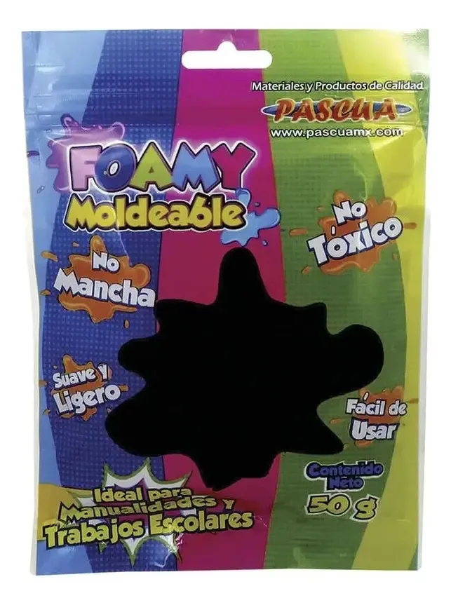 Espumoso, moldável, 50g, cor de páscoa, preto