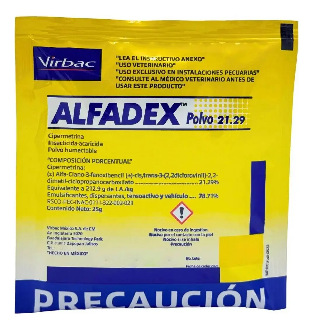 Alfadex Pest Control em pó Virbac 25 gramas