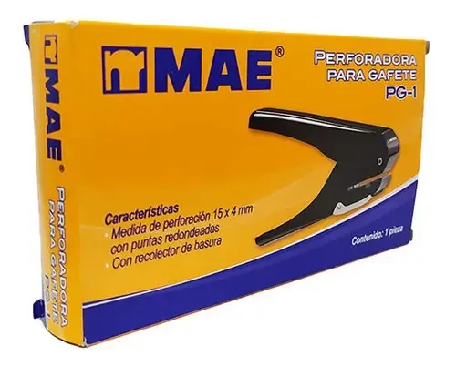 Máquina de perfuração de furo Mae Pg1 para crachá, forma de perfuração oval de 1 onça, cor preta