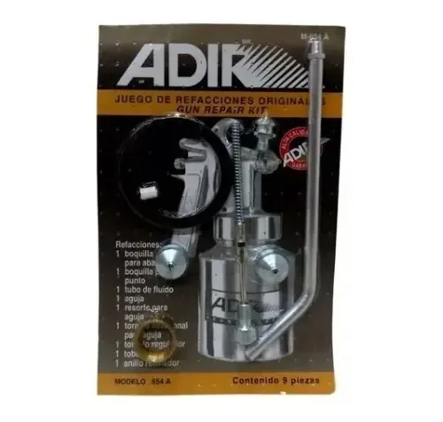 Kit de peças para pistolas de pintura prateada Adir 654-a