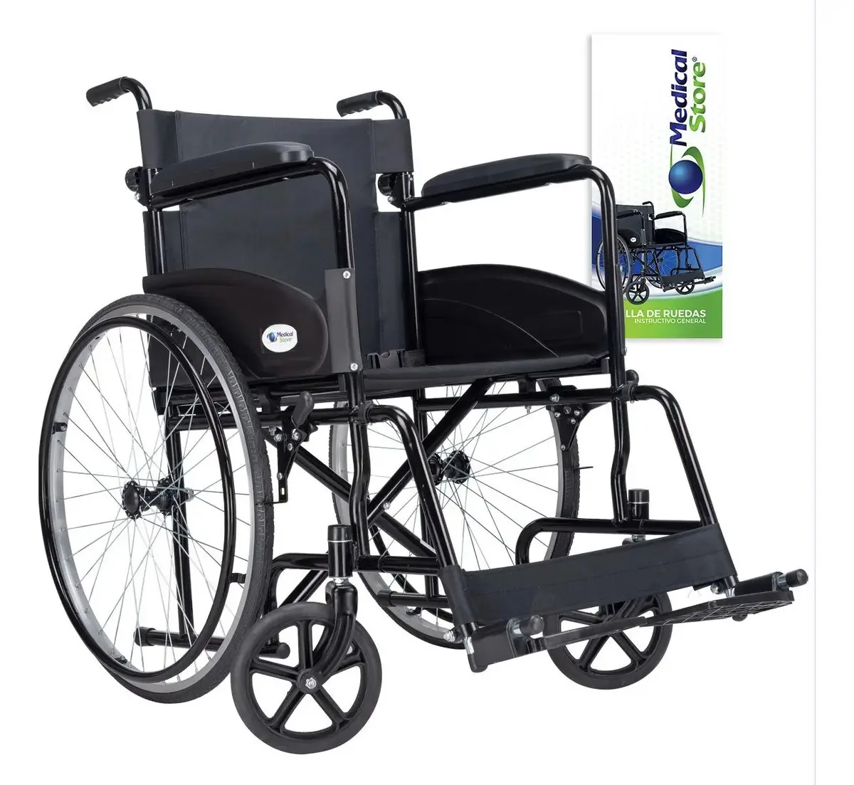 Cadeira de rodas Medical Store SR502NMS manual sim - preto