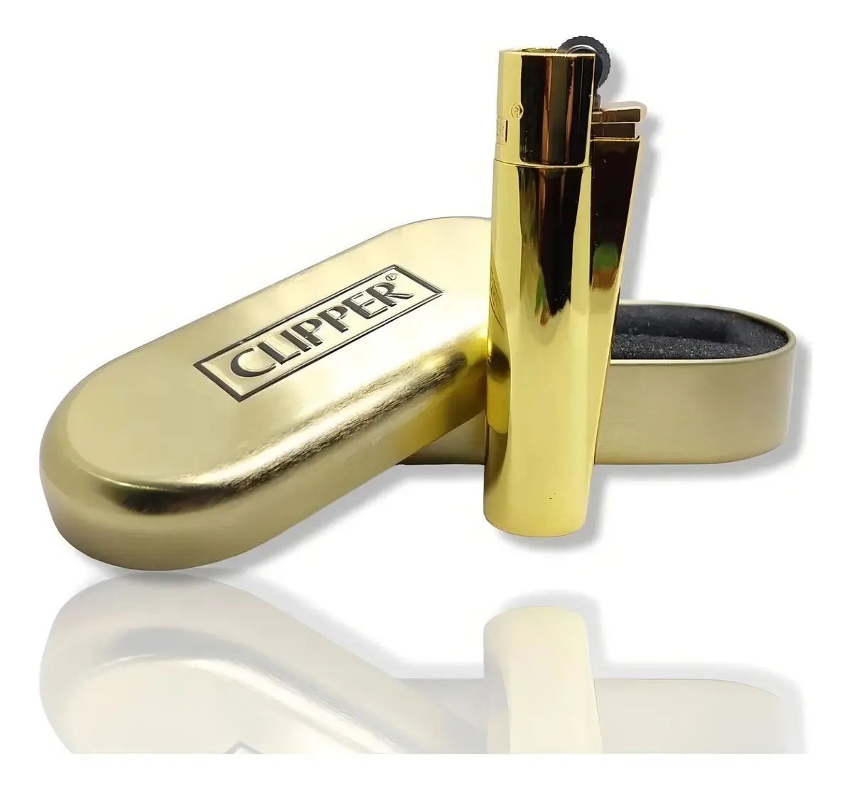 Clipper Metálico Dourado Brilhante / Estojo /