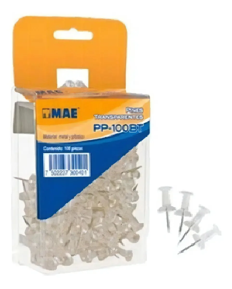 Estojo branco de 100 peças Pines Mae PP-100bt /v