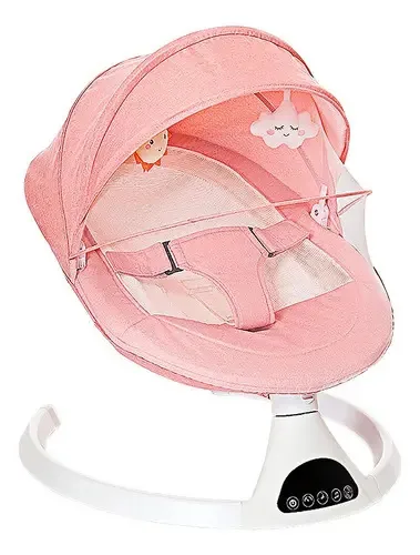 Cadeira de balanço rosa para bebês