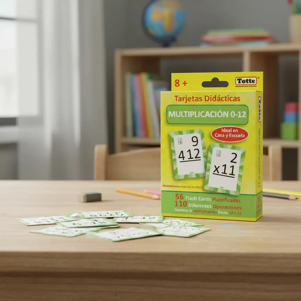 Cartões Flash Totte Multiplication 56 Cartões laminados